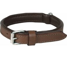 Flamingo Arizona Lederhalsband mit Schaumstoffpolsterung braun XS/S