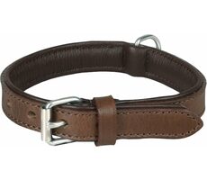 Flamingo Arizona Lederhalsband mit Schaumstoffpolsterung braun S