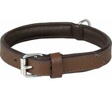 Flamingo Arizona Lederhalsband mit Schaumstoffpolsterung braun S/M