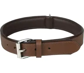 Flamingo Arizona Lederhalsband mit Schaumstoffpolsterung braun XL