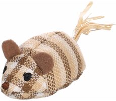 Flamingo Karo Katzenspielzeug Maus 12cm
