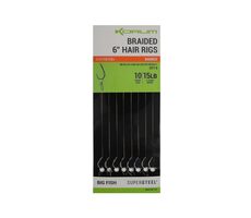KORUM Big Fish Flechthaar-Rigs, 15 cm, Größe 10, 10 Stück