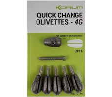 KORUM Quick Change Gewichtsoliven 4g 6St