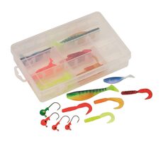Kinetic Rubber Bait Jig Kit Hecht/Zander/Barsch 32-tlg