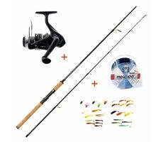 Mistrall Spinnset Lamberta XR Spin 2,7m 5-20g + Angelschnur und Gummiköder KOSTENLOS