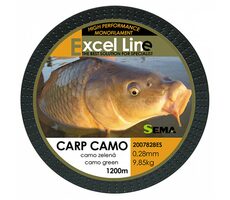 Sema Vlasec Carp Camo Grün 1200 m 0,22 mm 6,1 kg