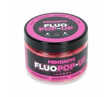 Mikbaits Schwimmender Fluo-Boilie Erdbeere 150 ml 14 mm