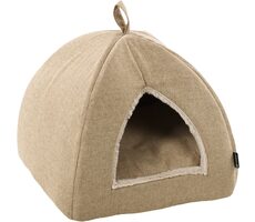 Flamingo Isidoor Bett für Katzen beige 40x38cm