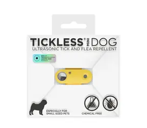TICKLESS Mini-Hund Gelb / Wiederaufladbarer Ultraschall-Zecken- und Flohvertreiber 