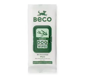 BeCoThings Beco Reinigungstücher für Hunde (Kokosduft) 80 Stk 