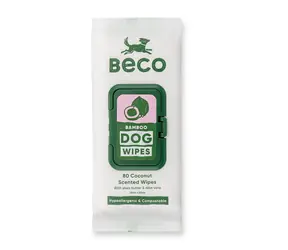 BeCoThings Beco Reinigungstücher für Hunde (parfümfrei) 80 Stk 