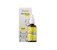 Cure Point CBD PET 5 % Öl für Hunde Huhn 10 ml / mit Hühnergeschmack 