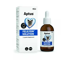Aptus Felilysin Lösung 50 ml / Ergänzungsfuttermittel für Katzen / L-Lysom in Form einer Lösung