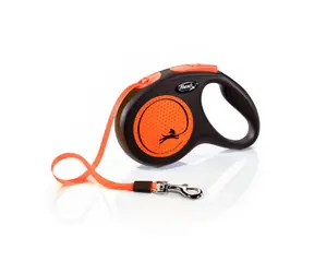 Flexi New Neon M 5m/25kg orange / Leine