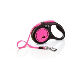 Flexi New Neon S 5m/15kg rosa / Leine