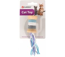 Flamingo Gestreifter Roller mit Schwanz / Spielzeug für Katzen 