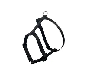 Huhubamboo Hundegeschirr schwarz / 37-57cm 