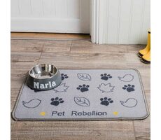Pet Rebellion Dinner Mate Country Walk grau 40x60cm / Schüsselteppich 