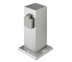 Solight Gartenpfosten silber / IP44 / Edelstahl / 2 Fassungen / Prisma
