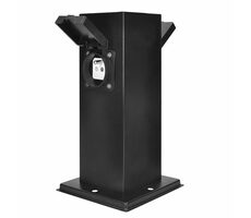 Solight Gartenpfosten schwarz / IP44 / Edelstahl / 2 Schubladen / Prisma