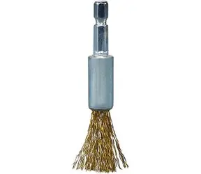 Makita D-73704 Stahldrahtbürste 12 mm (messingbeschichtet) / 1/4 Zoll Sechskant