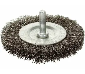 Extol-CRAFT Rundbürste | O 75mm / gewellter Draht S 0,3mm / Schaft 6mm 