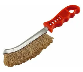 Extol-CRAFT Pomoz-Bürste aus Stahl. / Plastik. Griff / 240 mm / Welldraht S 0,3 mm / Fe/MESSING 