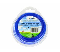 GEKO Rasenmäherschnur blau 2,4 mm 10 m / Sternprofil / Nylon 