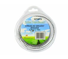 GEKO Mähfaden verstärkt 2,4 mm 15 m / Wellenprofil / Nylon 