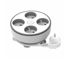 Solight 4z Verlängerungskabel 2m weiß / 4 Steckdosen / max. 2300W