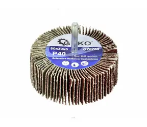 GEKO G78760 / Schleifscheibe mit Schaft / 80 x 30 x 6 mm / P40