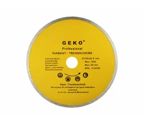 GEKO G00249 / Diamanttrennscheibe mit vollem Umfang / 200 x 8 x 25,4 mm