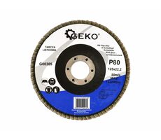 GEKO G00305 / Fächerschleifscheibe / 125 x 22,2 mm / P80