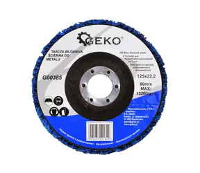 GEKO G00385 / Vliesschleifscheibe für Metall / 125 x 22,2 mm