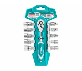 TOTAL-TOOLS Industrial -Steckschlüsselkopf 1/4" Satz  12 Stück