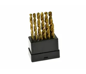 GEKO Satz Bohrer für Metall 1-10 mm x 0,5 mm, 19 Stück - poliert / HSS