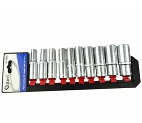 GEKO Innensechskant verlängert 1/2" Satz 10 Stück / 10-24 mm / CrV-Stahl