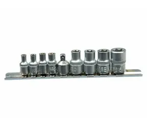 GEKO Torx-Kopfsatz 9-teilig / 1/4" und 3/8" 