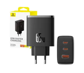 Baseus P10152301113-00 Cube Pro Netzteil schwarz / USB-A / USB-C / 65W