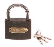GEKO Vorhängeschloss 75mm 3 Schlüssel 