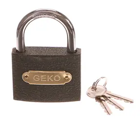 GEKO Vorhängeschloss 75mm 3 Schlüssel 