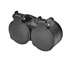Solight P69 Doppelsteckdose für Feuchtschwarz / IP44