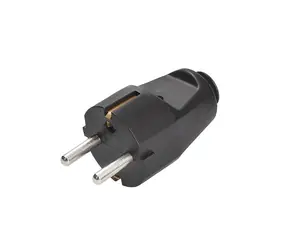 Solight P57B Stecker gerade schwarz / IP20