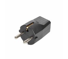 Solight P58B Stecker gerade schwarz / IP20