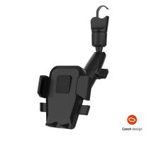 FIXED Universeller Autohalter Iconiq Mirror mit Rückspiegelbein schwarz