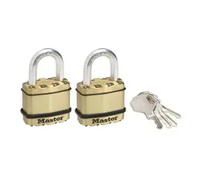 Master Lock M1BEURT Set mit 2 Messing-Vorhängeschlössern - Excell - 45 mm
