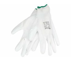 Extol- Premium Handschuhe aus Polyester, halbgetaucht in PU, Weiß - Größe 9 Zoll 
