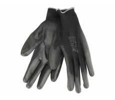 Extol- Premium Handschuhe aus Polyester, halbgetaucht in PU, Schwarz - Größe 11" 