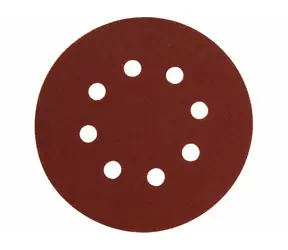 Extol- Premium Schleifpapier Zuschnitt 125 mm | P40 | 8 Löcher | Klettverschluss | 10 Stk