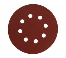 Extol- Premium Schleifpapier Zuschnitt 125 mm | P60 | 8 Löcher | Klettverschluss | 10 Stk